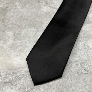 Bergamo New York Tie Mens One Size Black Polyester Slim Satin Skinny Necktie 3"